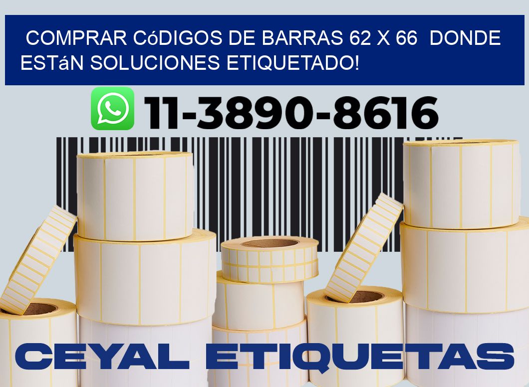 Comprar códigos de barras 62 x 66  donde están soluciones etiquetado!