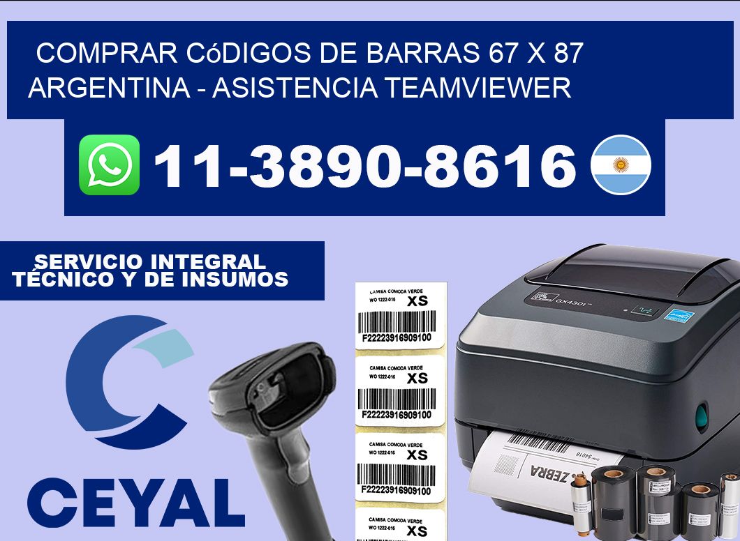 Comprar códigos de barras 67 x 87 argentina – asistencia teamviewer