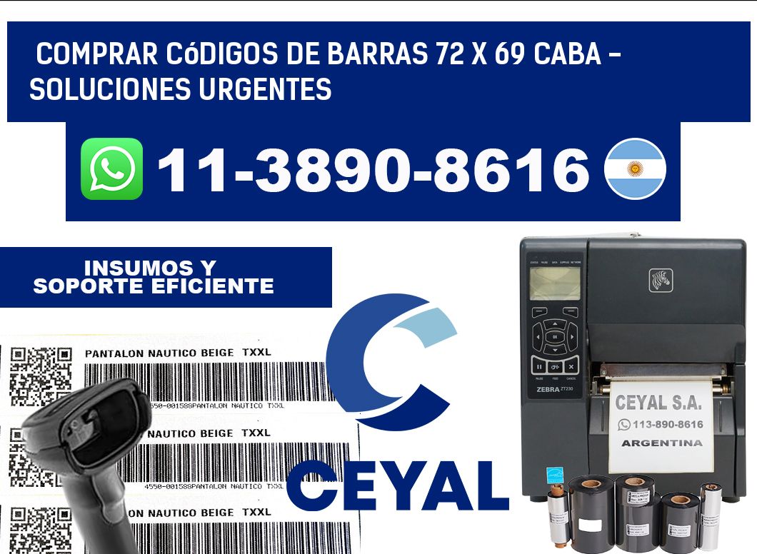 Comprar códigos de barras 72 x 69 CABA - soluciones urgentes