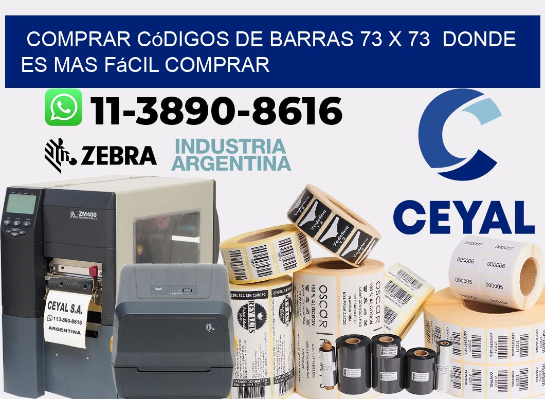 Comprar códigos de barras 73 x 73  Donde es mas fácil comprar