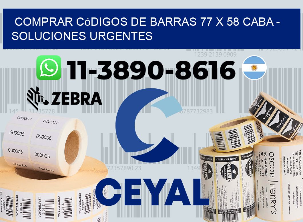 Comprar códigos de barras 77 x 58 CABA - soluciones urgentes