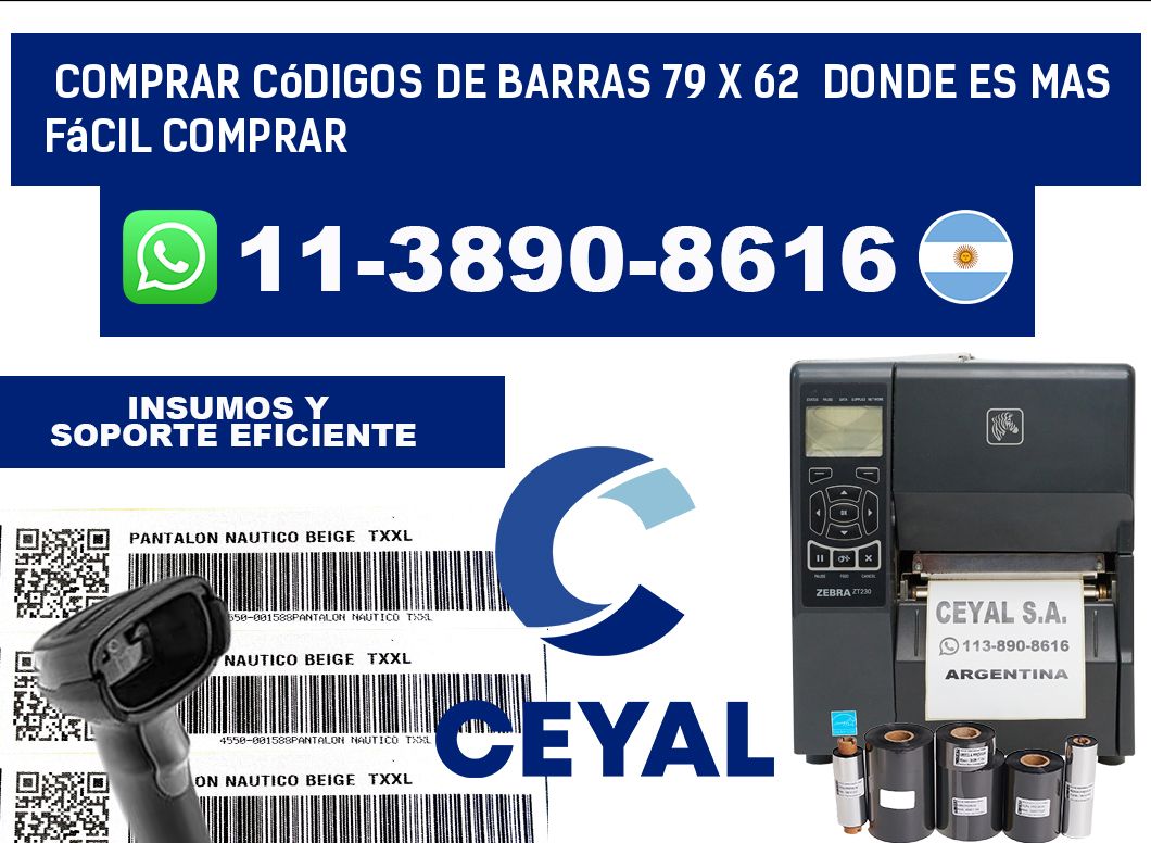 Comprar códigos de barras 79 x 62  Donde es mas fácil comprar