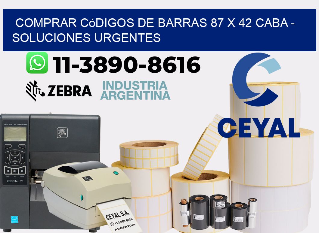 Comprar códigos de barras 87 x 42 CABA - soluciones urgentes