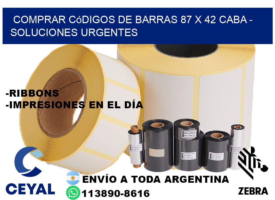 Comprar códigos de barras 87 x 42 CABA - soluciones urgentes