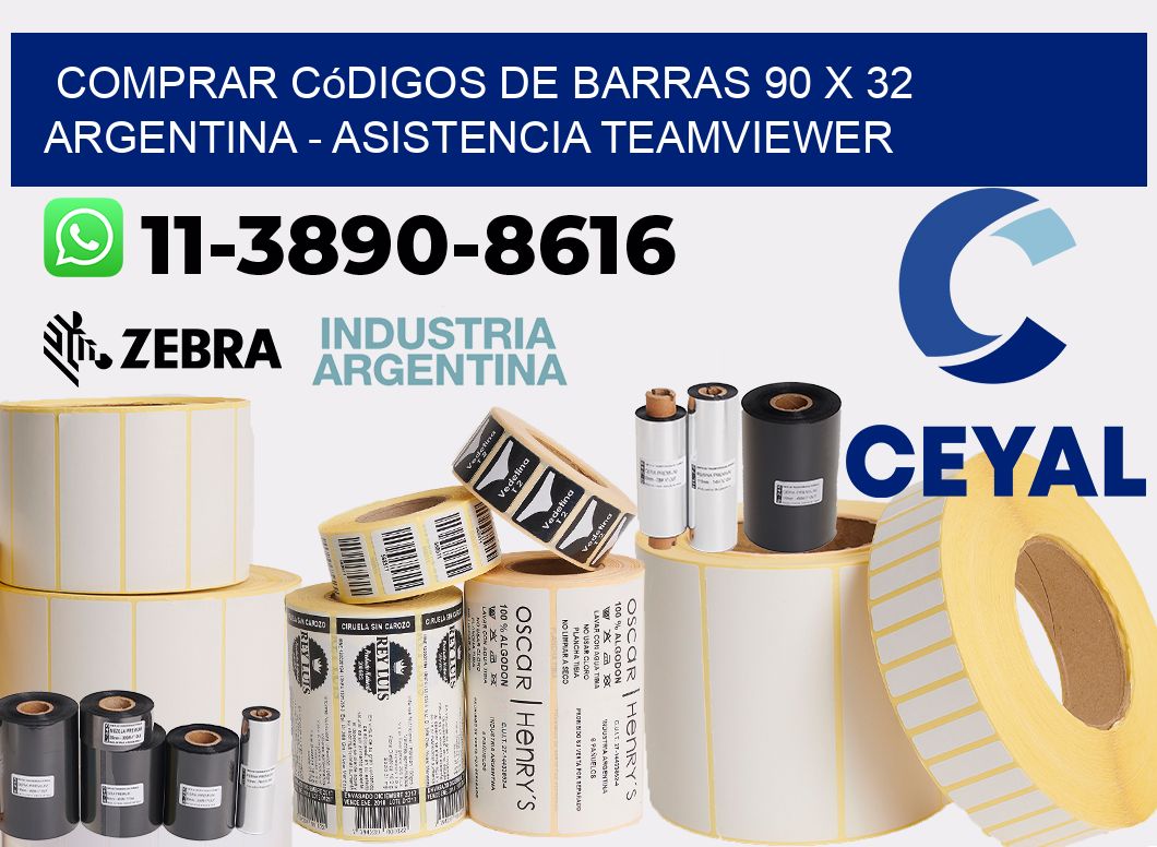 Comprar códigos de barras 90 x 32 argentina - asistencia teamviewer