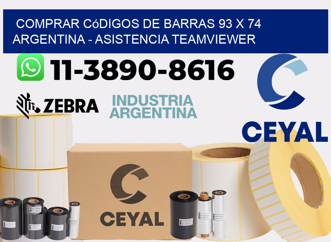 Comprar códigos de barras 93 x 74 argentina - asistencia teamviewer