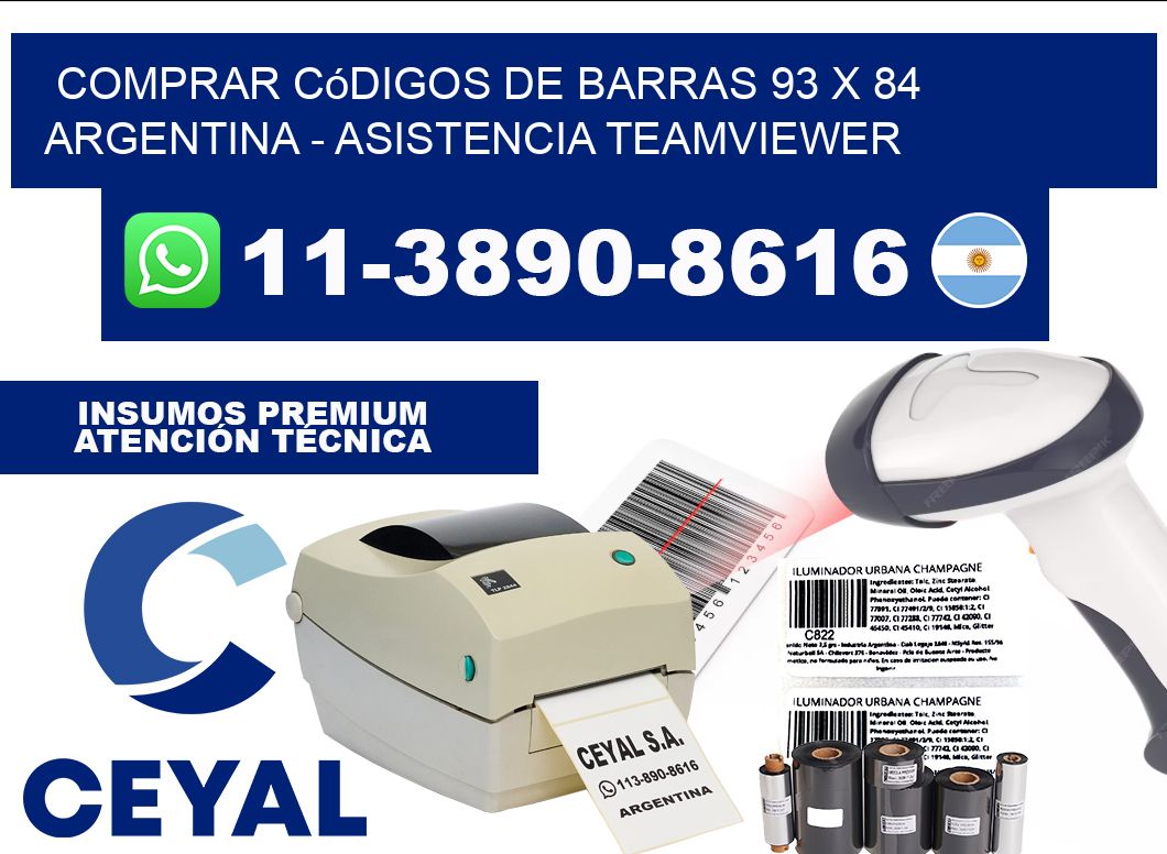Comprar códigos de barras 93 x 84 argentina - asistencia teamviewer