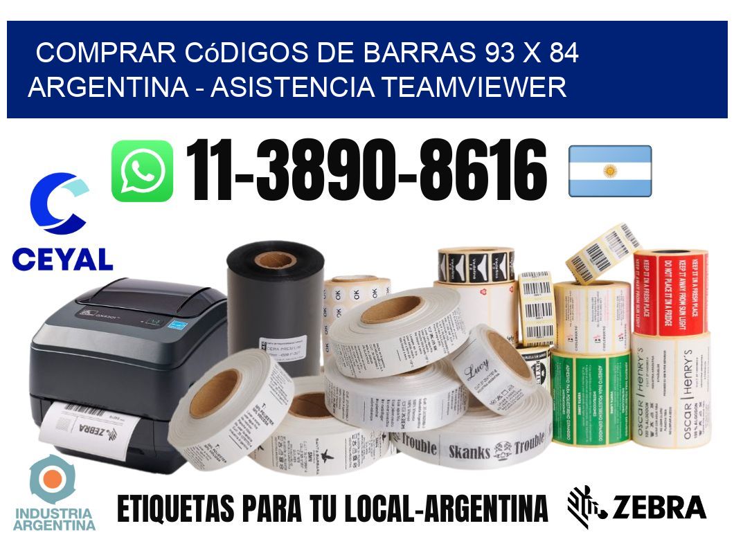 Comprar códigos de barras 93 x 84 argentina - asistencia teamviewer