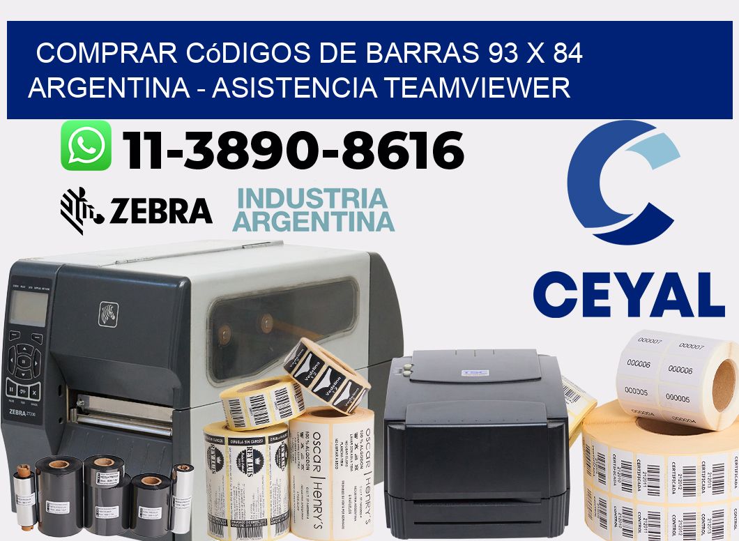 Comprar códigos de barras 93 x 84 argentina - asistencia teamviewer