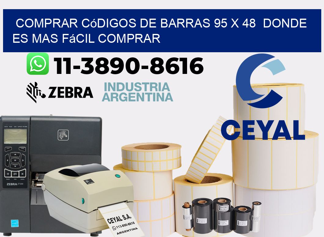 Comprar códigos de barras 95 x 48  Donde es mas fácil comprar