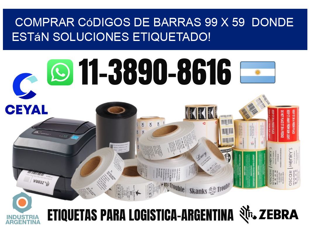 Comprar códigos de barras 99 x 59  donde están soluciones etiquetado!