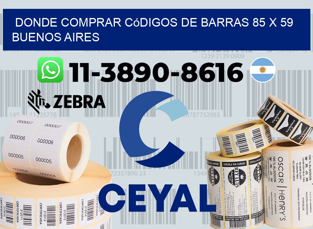 Donde Comprar códigos de barras 85 x 59  Buenos Aires