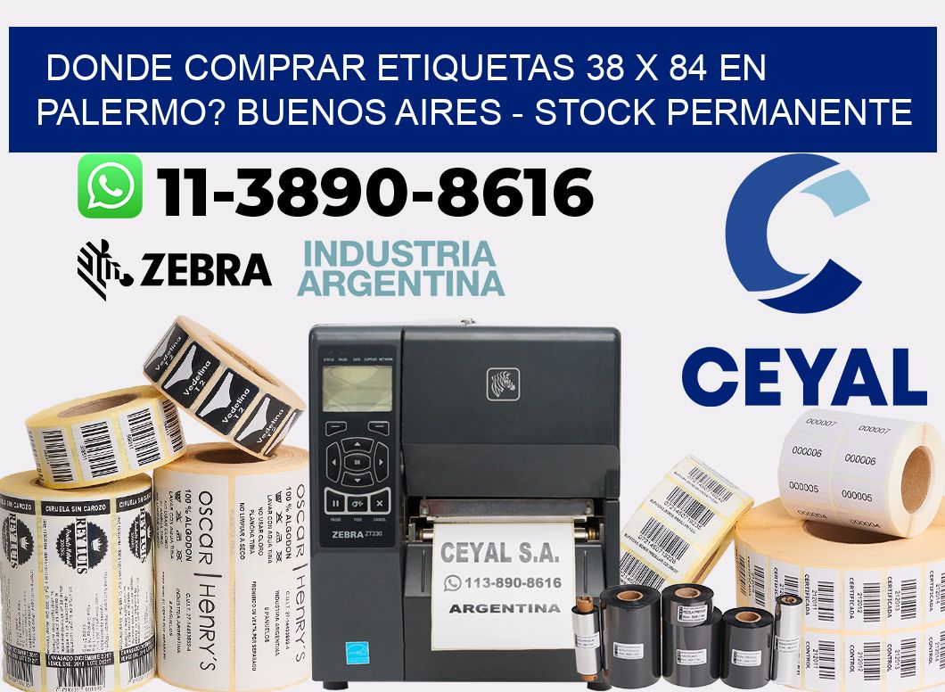 Donde Comprar etiquetas 38 x 84 en PALERMO? Buenos Aires - Stock permanente
