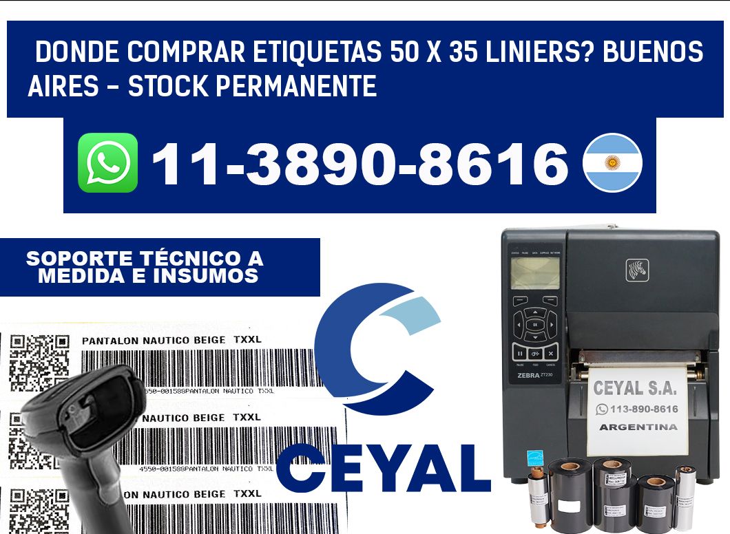 Donde Comprar etiquetas 50 x 35 LINIERS? Buenos Aires - Stock permanente