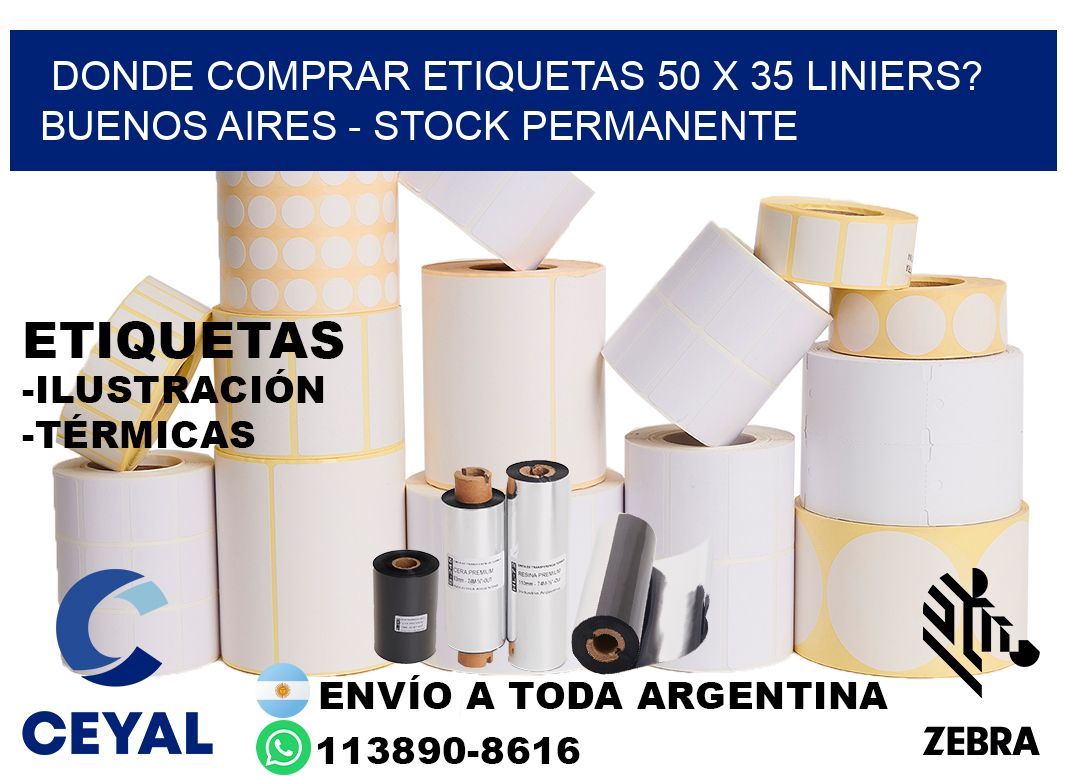 Donde Comprar etiquetas 50 x 35 LINIERS? Buenos Aires - Stock permanente