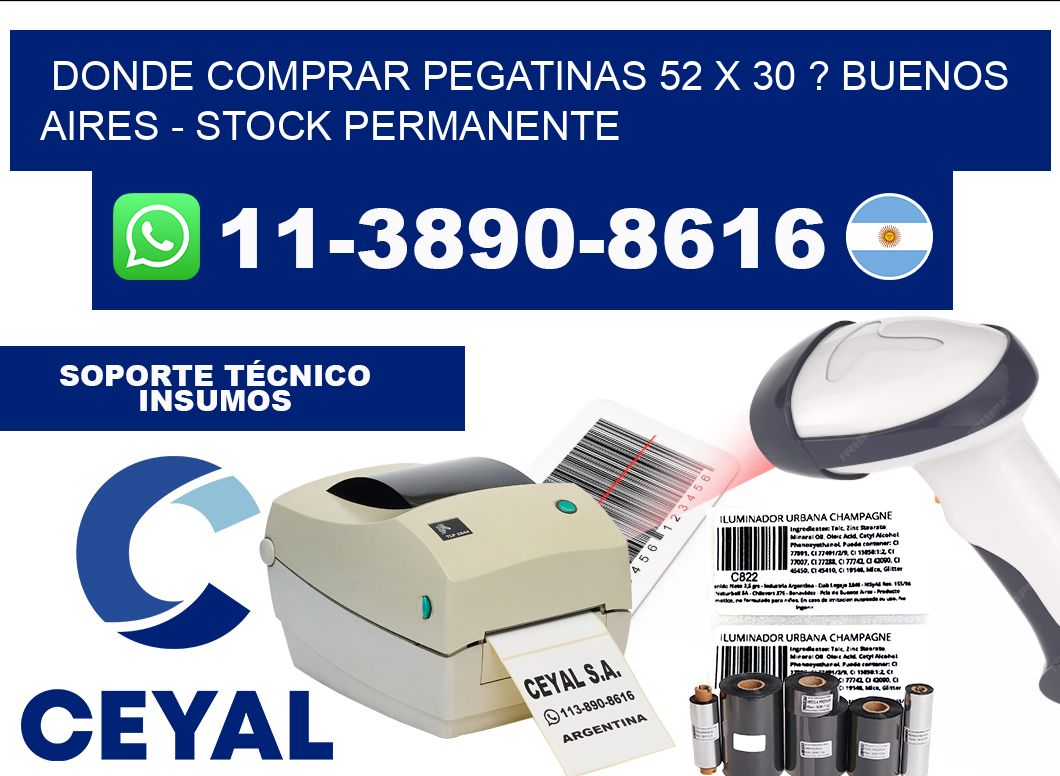 Donde Comprar pegatinas 52 x 30 ? Buenos Aires - Stock permanente