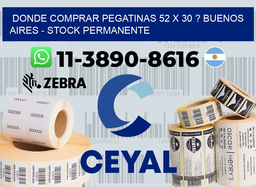 Donde Comprar pegatinas 52 x 30 ? Buenos Aires - Stock permanente