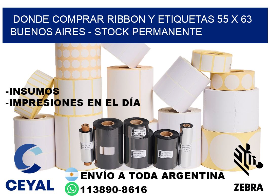 Donde Comprar ribbon y etiquetas 55 x 63 Buenos Aires - Stock permanente