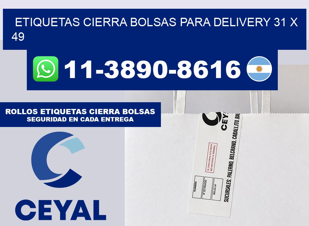ETIQUETAS CIERRA BOLSAS PARA DELIVERY 31 x 49