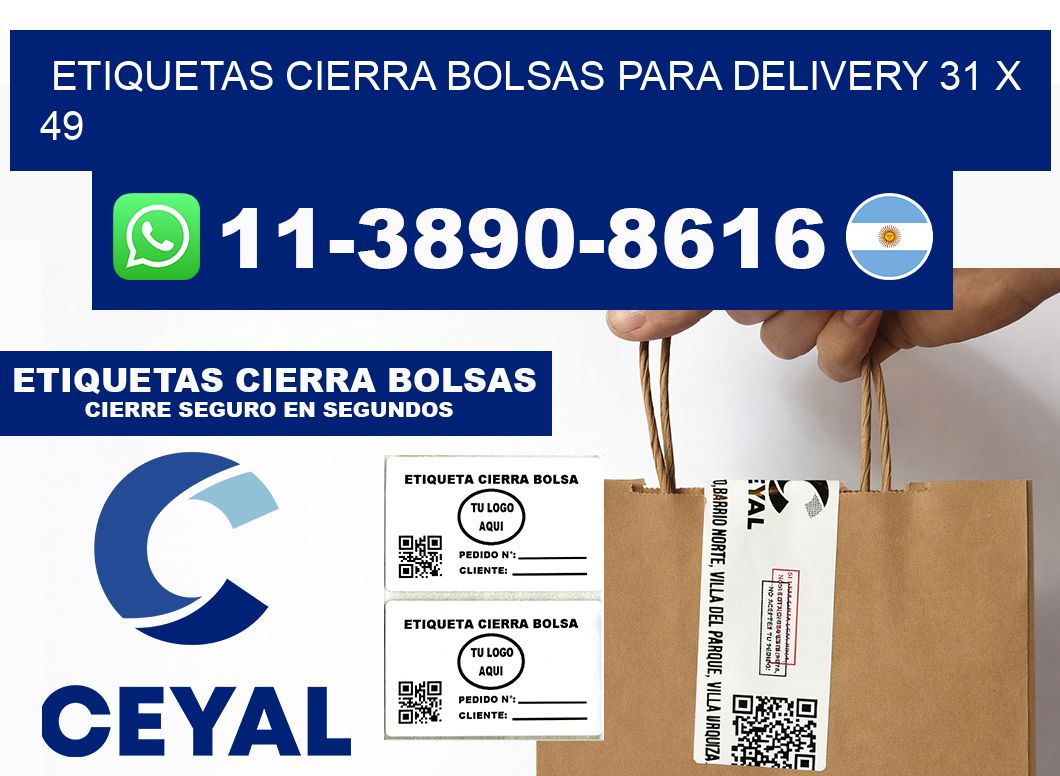 ETIQUETAS CIERRA BOLSAS PARA DELIVERY 31 x 49
