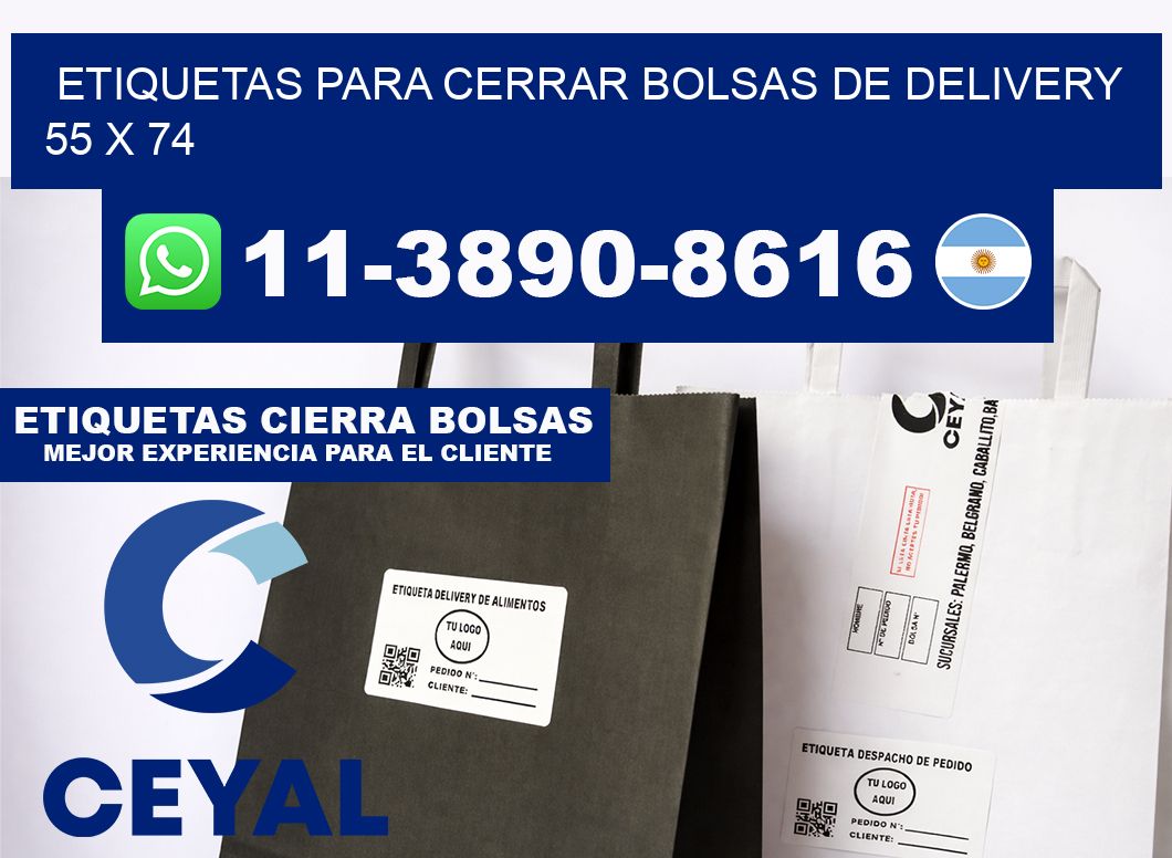 ETIQUETAS PARA CERRAR BOLSAS DE DELIVERY 55 x 74