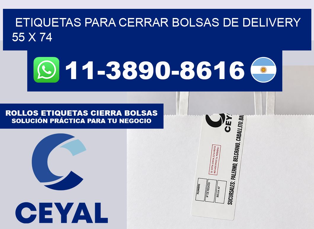 ETIQUETAS PARA CERRAR BOLSAS DE DELIVERY 55 x 74