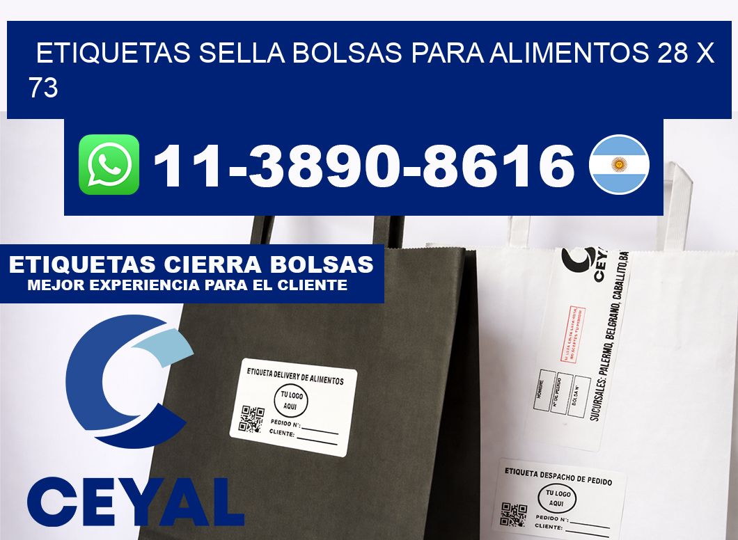 ETIQUETAS SELLA BOLSAS PARA ALIMENTOS 28 x 73
