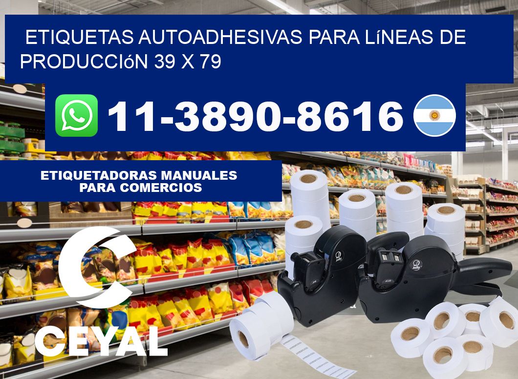 Etiquetas autoadhesivas para líneas de producción 39 x 79