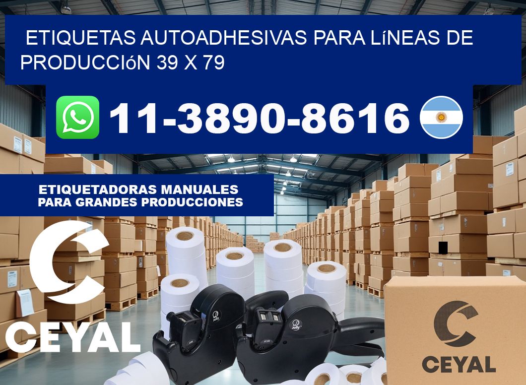 Etiquetas autoadhesivas para líneas de producción 39 x 79