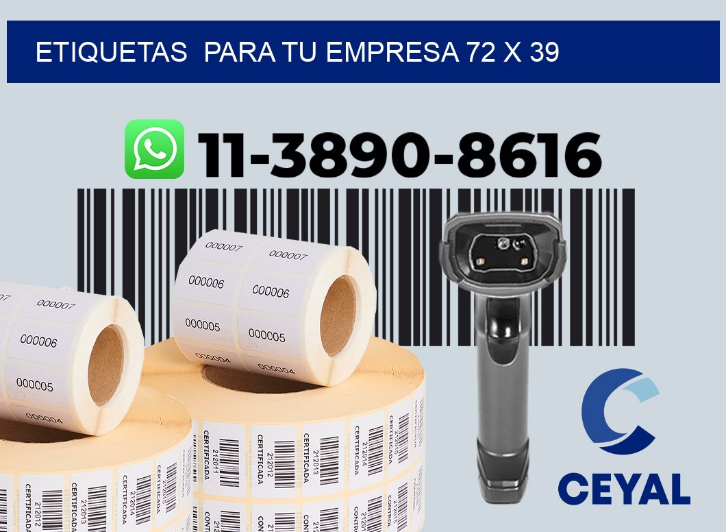 Etiquetas para tu empresa 72 x 39