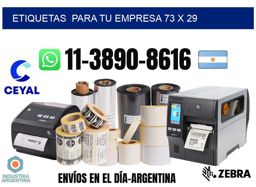 Etiquetas para tu empresa 73 x 29