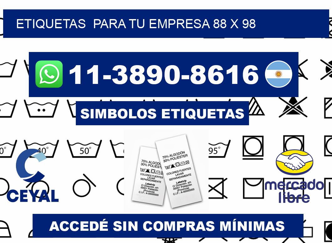 Etiquetas para tu empresa 88 x 98