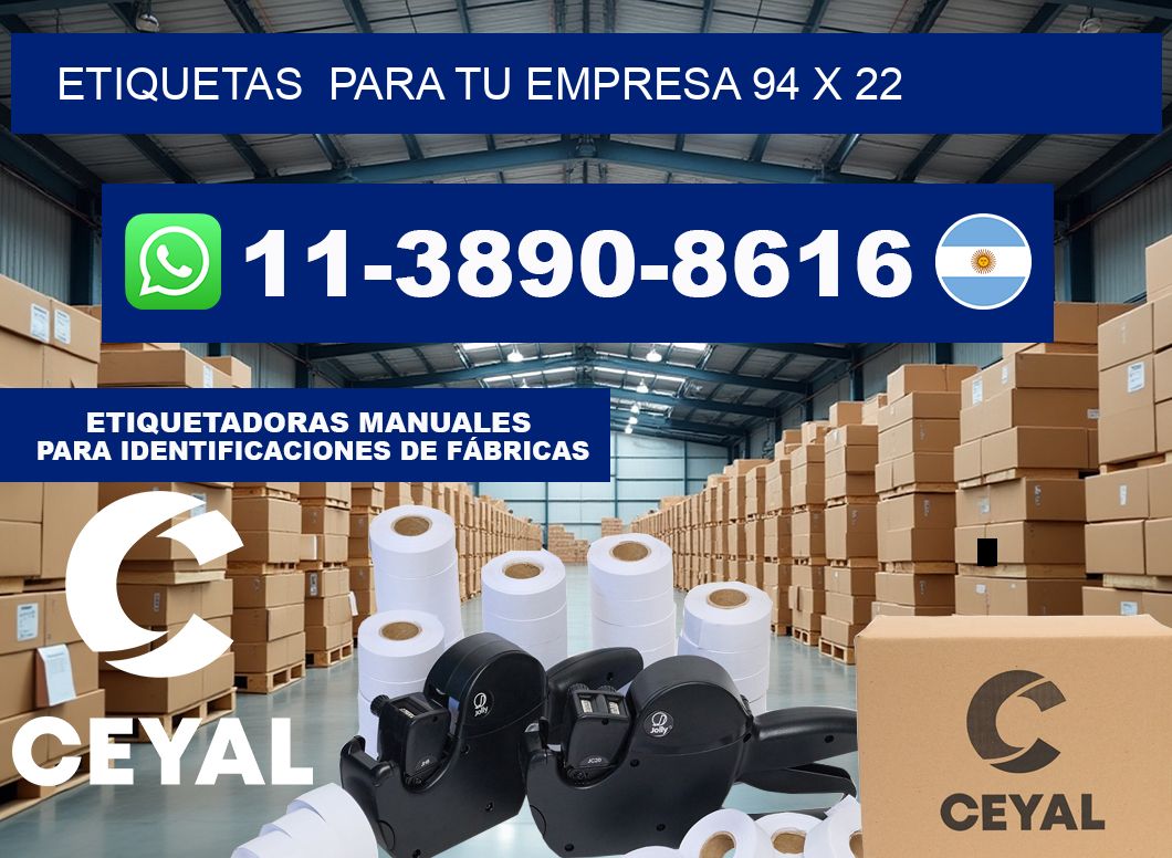 Etiquetas  para tu empresa 94 x 22