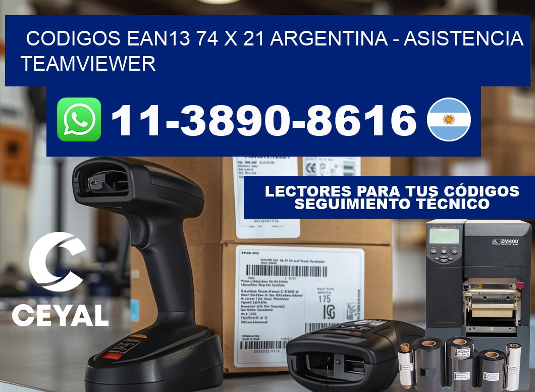 codigos ean13 74 x 21 argentina - asistencia teamviewer
