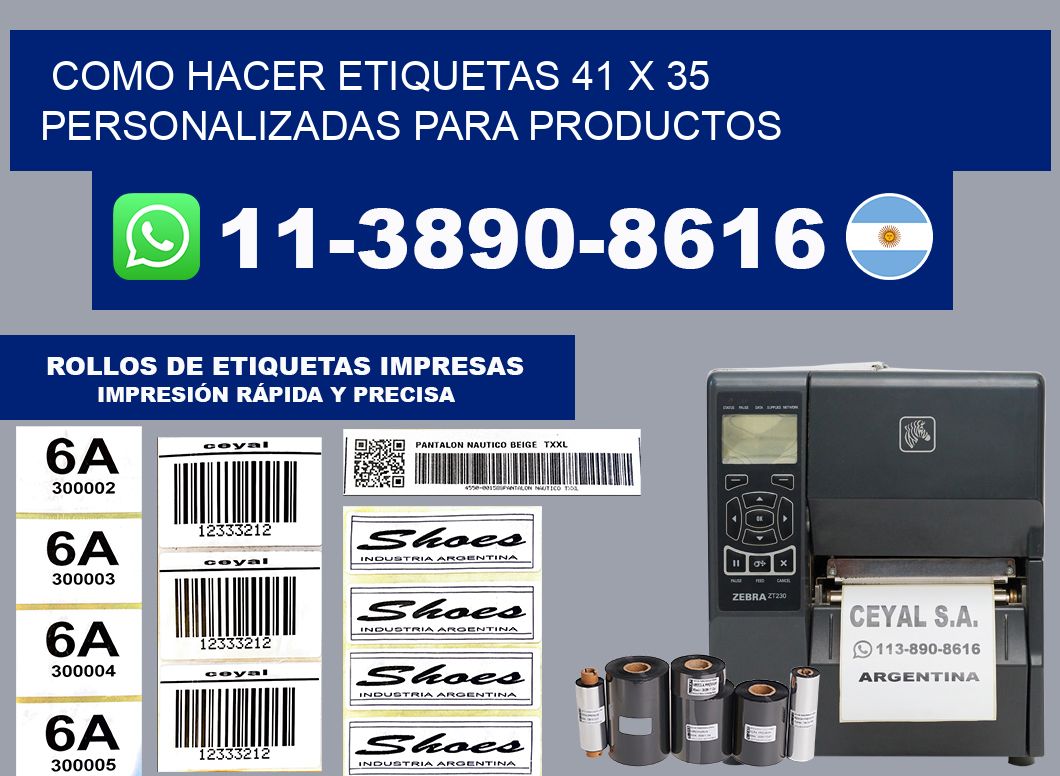 como hacer etiquetas 41 x 35 personalizadas para productos