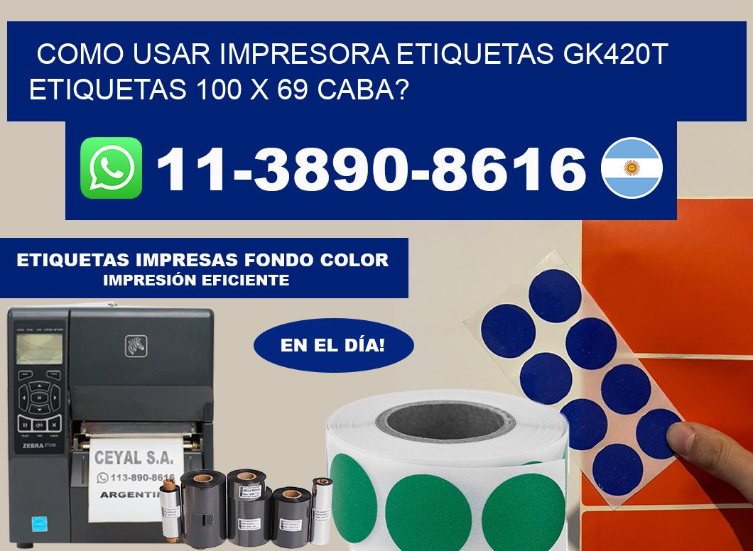 como usar impresora etiquetas gk420t etiquetas 100 x 69 CABA?