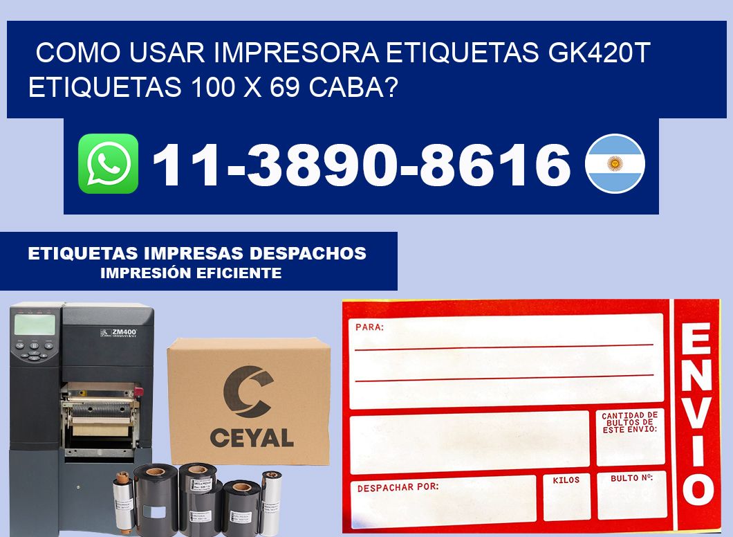 como usar impresora etiquetas gk420t etiquetas 100 x 69 CABA?