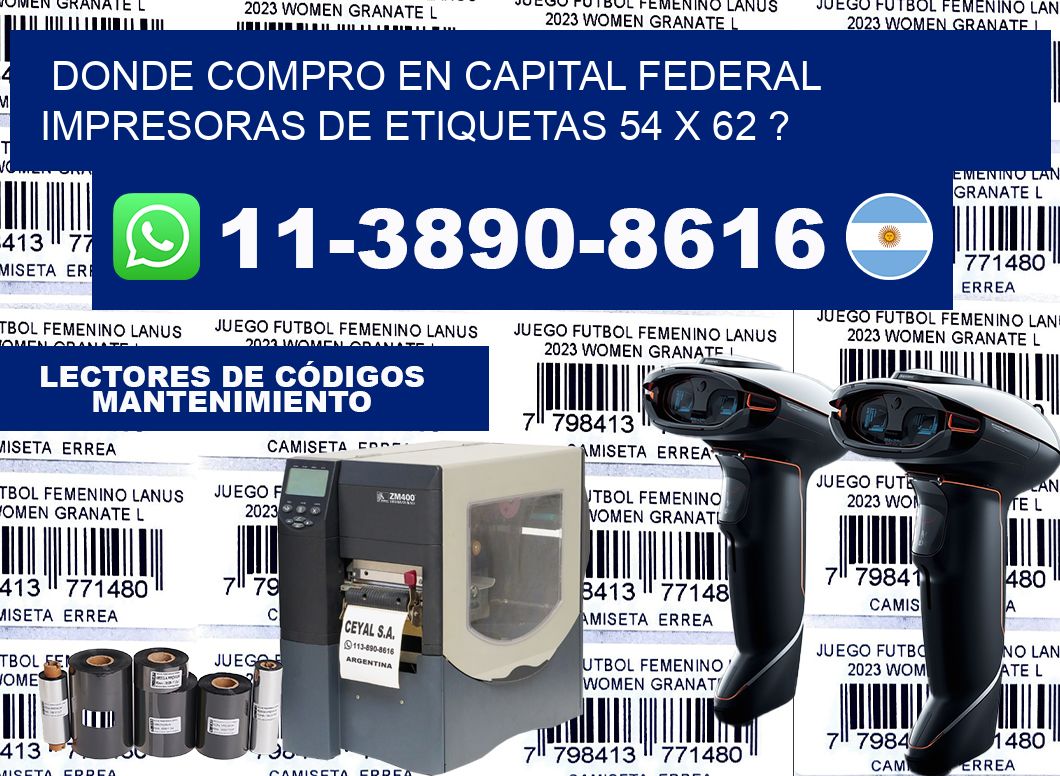 donde compro en capital federal impresoras de etiquetas 54 x 62 ?