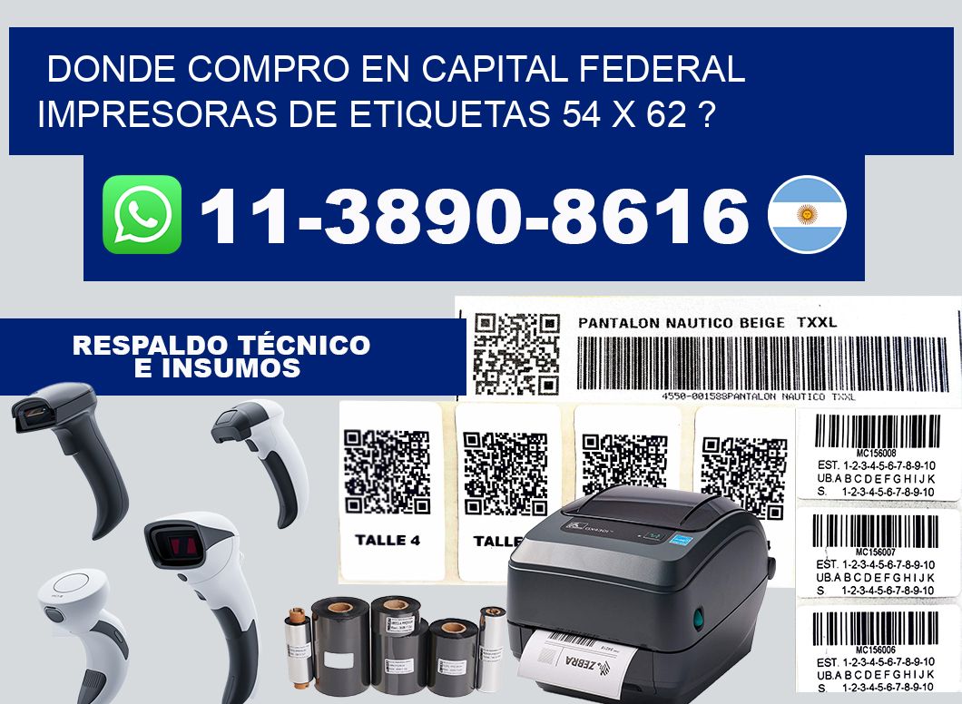 donde compro en capital federal impresoras de etiquetas 54 x 62 ?