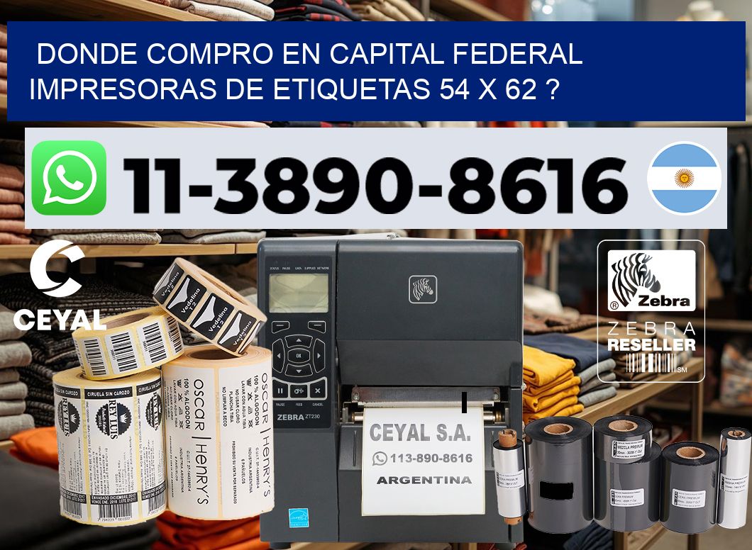 donde compro en capital federal impresoras de etiquetas 54 x 62 ?