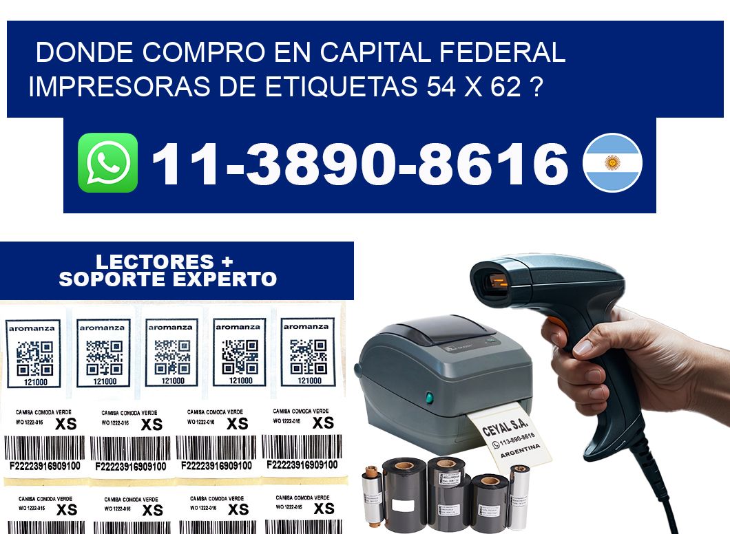 donde compro en capital federal impresoras de etiquetas 54 x 62 ?