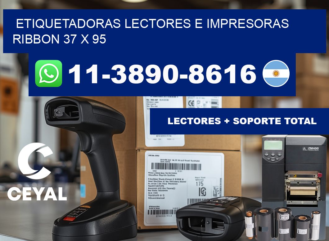 etiquetadoras lectores e impresoras ribbon 37 x 95