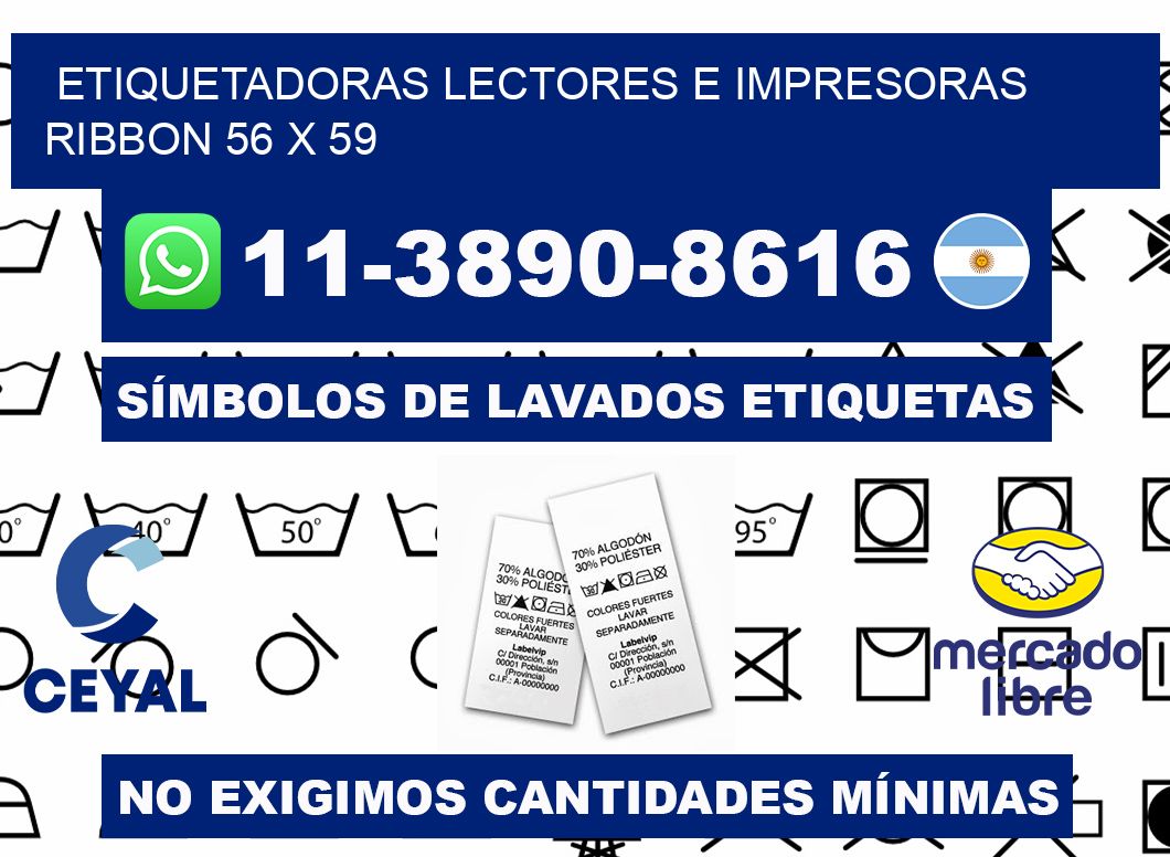etiquetadoras lectores e impresoras ribbon 56 x 59