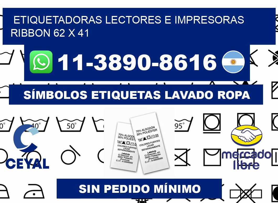etiquetadoras lectores e impresoras ribbon 62 x 41