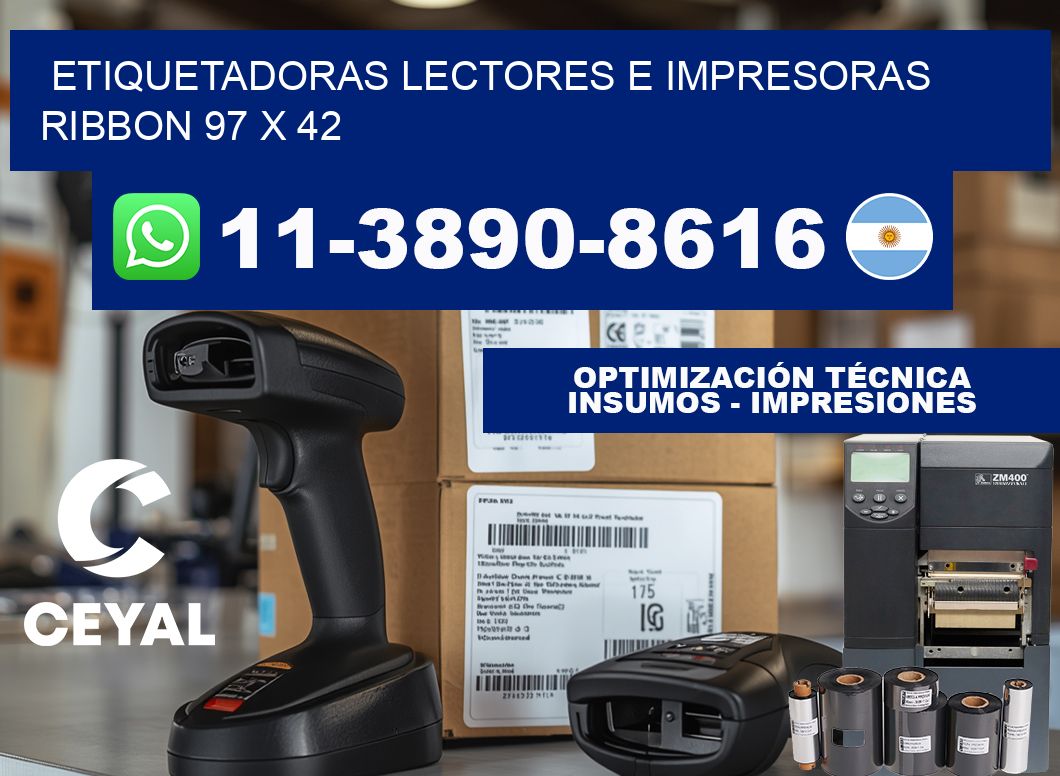 etiquetadoras lectores e impresoras ribbon 97 x 42