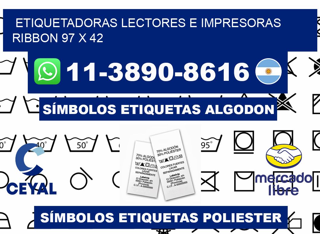 etiquetadoras lectores e impresoras ribbon 97 x 42