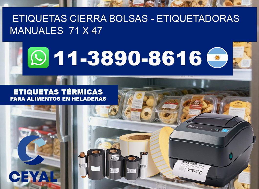etiquetas cierra bolsas – Etiquetadoras Manuales  71 x 47