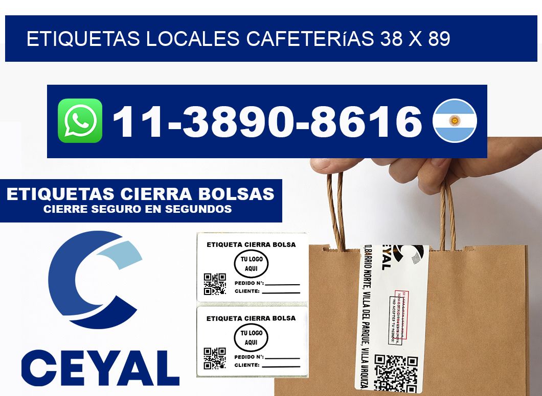etiquetas locales cafeterías 38 x 89