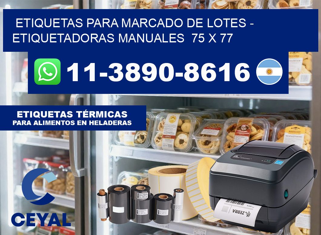 etiquetas para marcado de lotes – Etiquetadoras Manuales  75 x 77