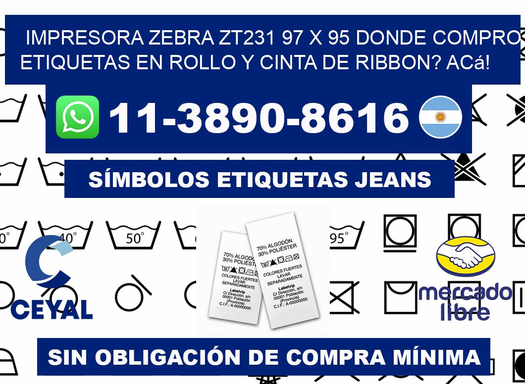 impresora zebra zt231 97 x 95 Donde compro etiquetas en rollo y cinta de ribbon? Acá!